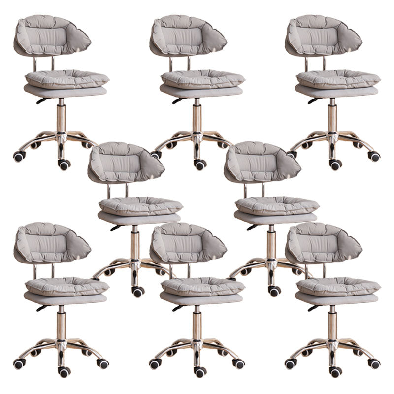 Scandinavian Metal Barstool Fabric Upholstered Counter Stool with Chrome Base