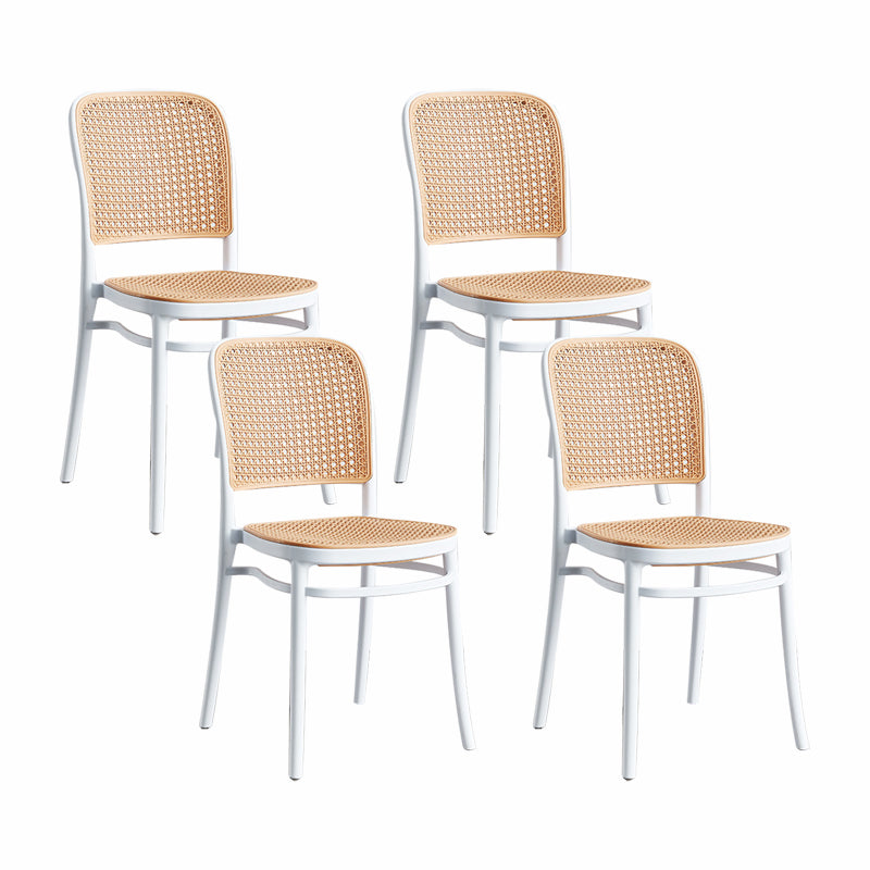 Scandinavian Plastic Bar Stool Footrest Armless Bar Stool for Living Room