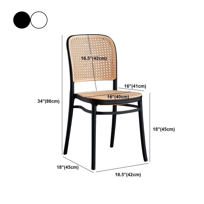 Scandinavian Plastic Bar Stool Footrest Armless Bar Stool for Living Room