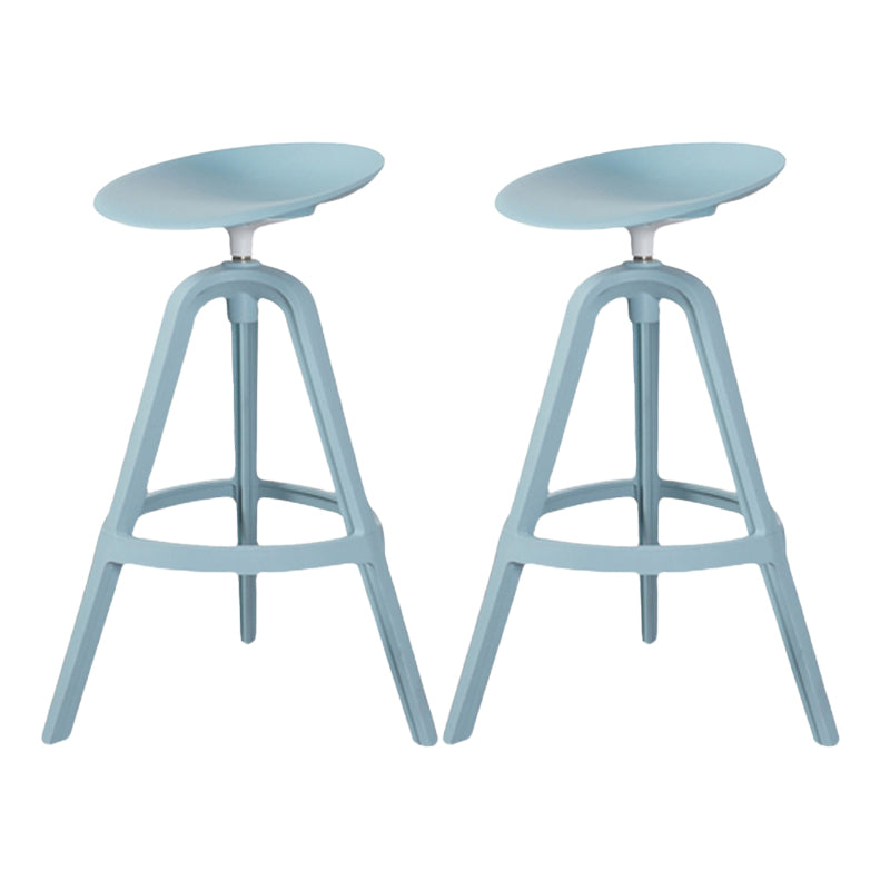 Scandinavian Swivel Bucket Bar Stool Plastic Armless Bar Stool with with 3 Legs