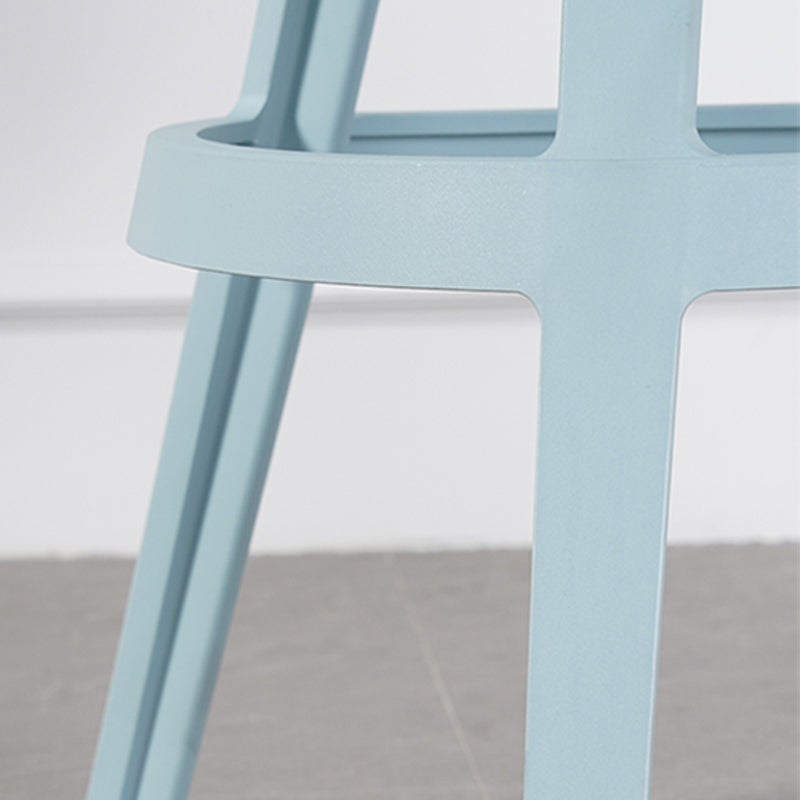 Scandinavian Swivel Bucket Bar Stool Plastic Armless Bar Stool with with 3 Legs