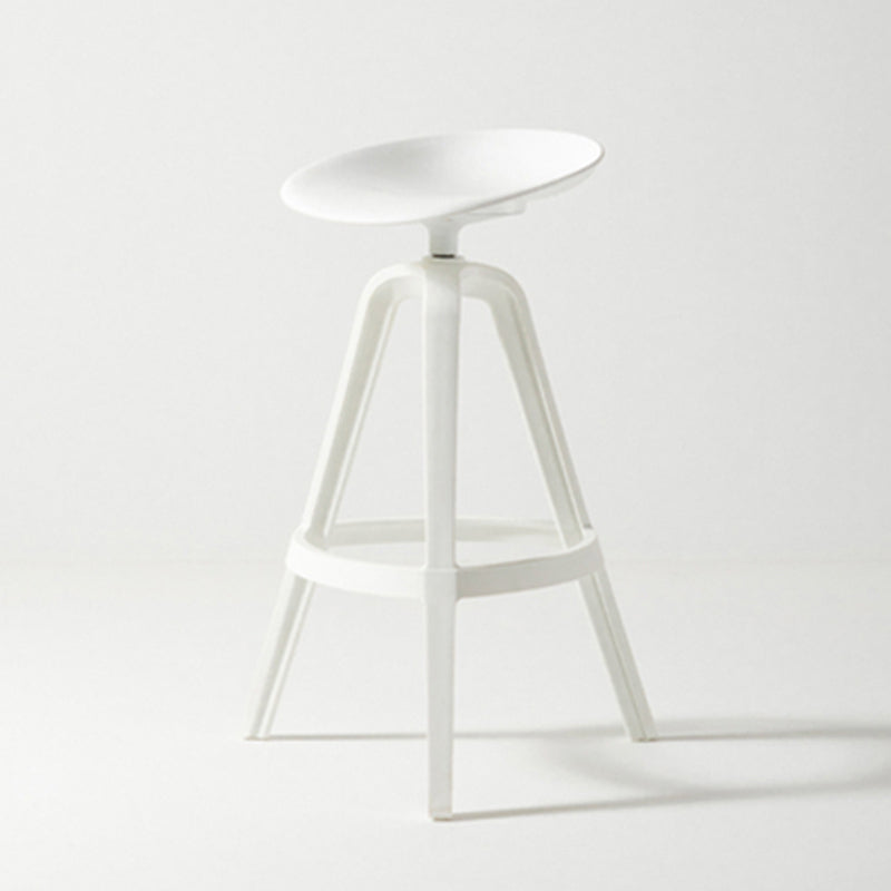Scandinavian Swivel Bucket Bar Stool Plastic Armless Bar Stool with with 3 Legs