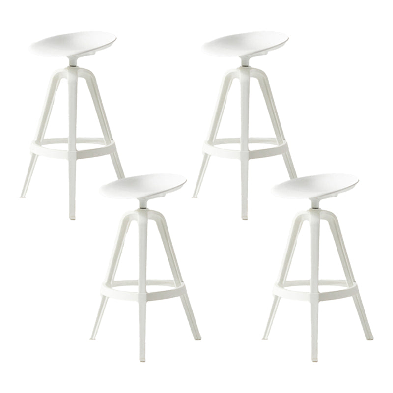 Scandinavian Swivel Bucket Bar Stool Plastic Armless Bar Stool with with 3 Legs