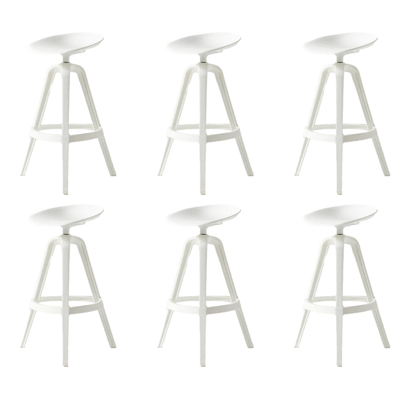 Scandinavian Swivel Bucket Bar Stool Plastic Armless Bar Stool with with 3 Legs