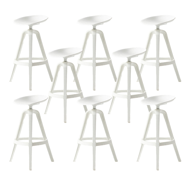 Scandinavian Swivel Bucket Bar Stool Plastic Armless Bar Stool with with 3 Legs