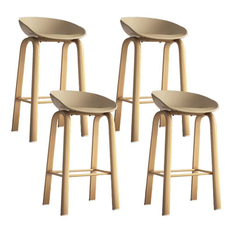 Contemporary Low Back Counter Stool Home Furniture with Footrest