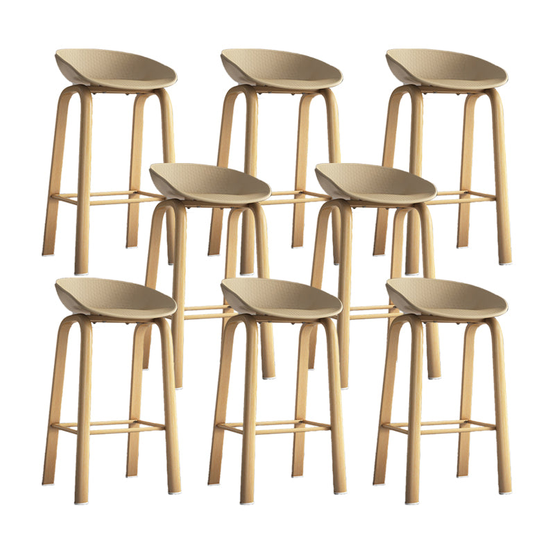 Contemporary Low Back Counter Stool Home Furniture with Footrest