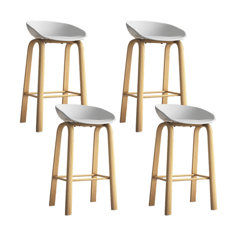 Contemporary Low Back Counter Stool Home Furniture with Footrest