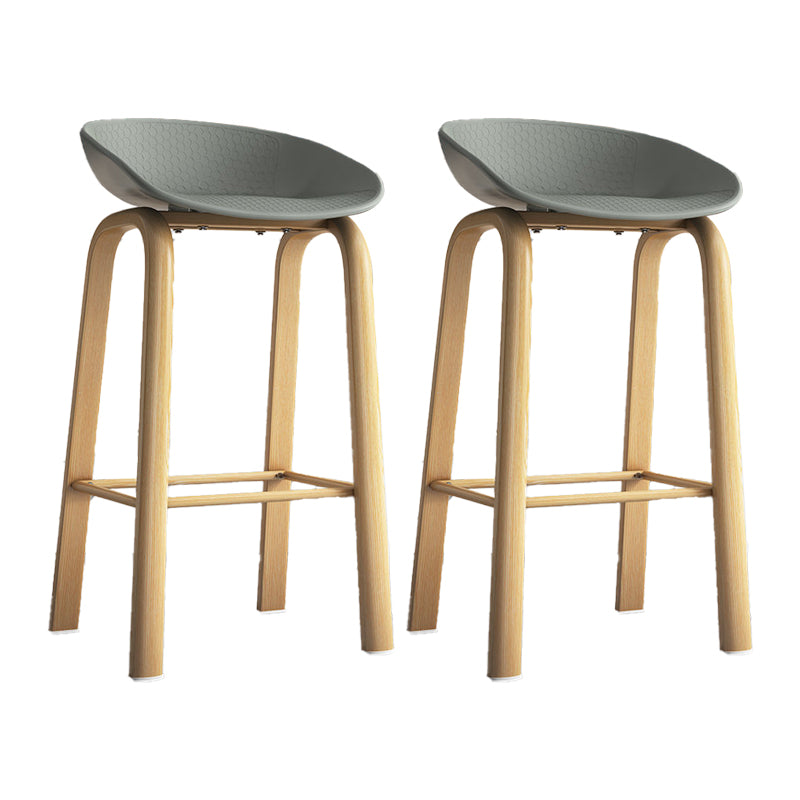 Contemporary Low Back Counter Stool Home Furniture with Footrest