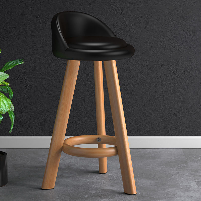 Contemporary Low Back Counter Stool Home Furniture with Footrest