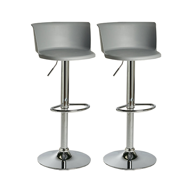 Modern Adjustable Height Swivel Bar Stool Metal Base Footrest Bar Stool