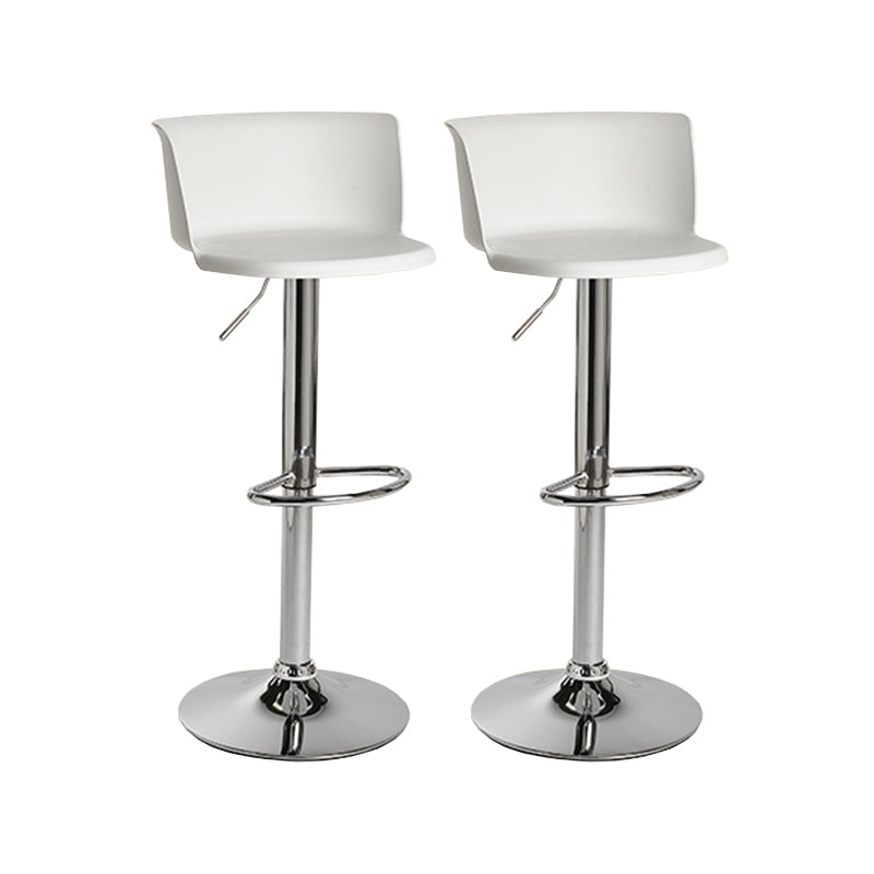 Modern Adjustable Height Swivel Bar Stool Metal Base Footrest Bar Stool