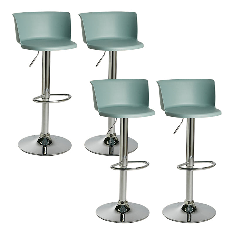 Modern Adjustable Height Swivel Bar Stool Metal Base Footrest Bar Stool