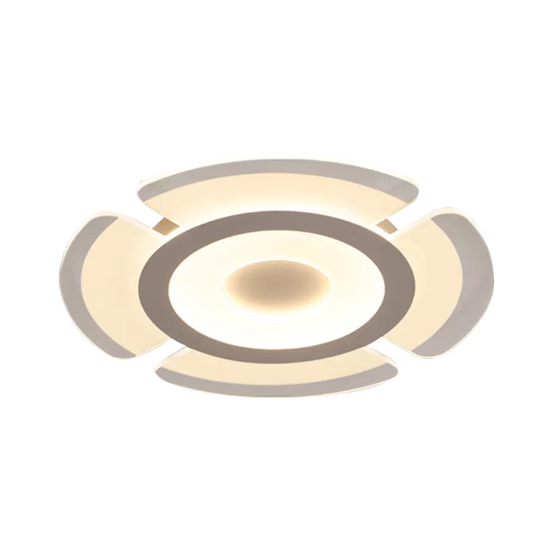 8"/16.5"/20.5" Wide Simple Floral Acrylic Flush Ceiling Light LED Flush Mount Lamp in Warm/White Light