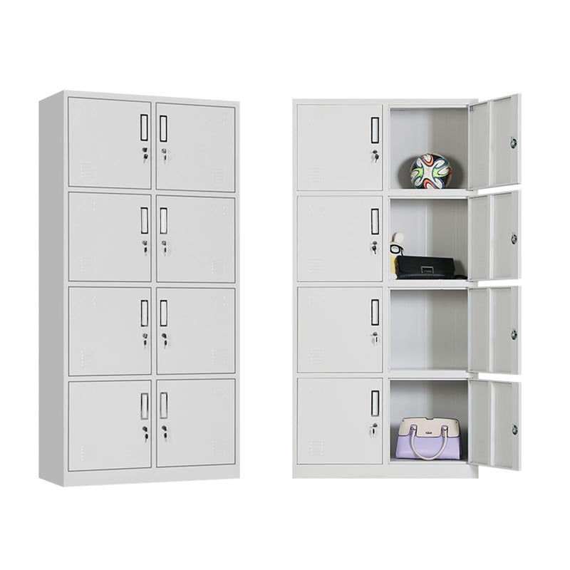 White Steel Wardrobe Cabinet Contemporary Hinged Wardrobe Armoire