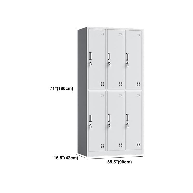 White Steel Wardrobe Cabinet Contemporary Hinged Wardrobe Armoire