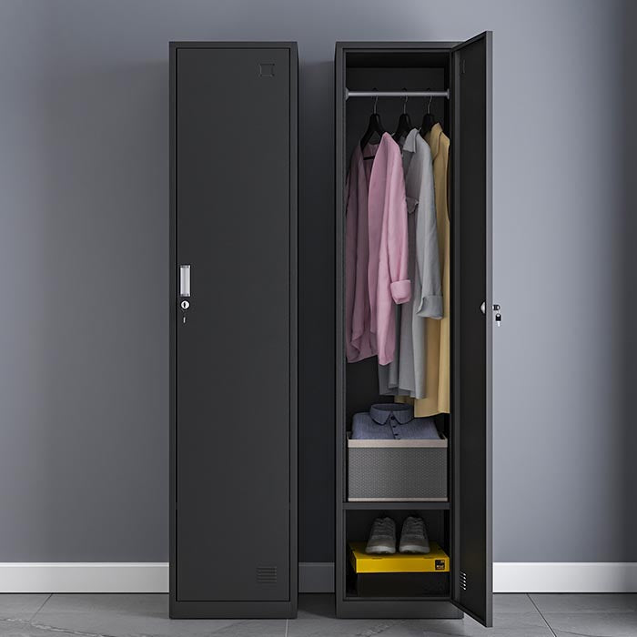 Contemporary Steel Wardrobe Armoire Hinged Wardrobe Cabinet for Bedroom