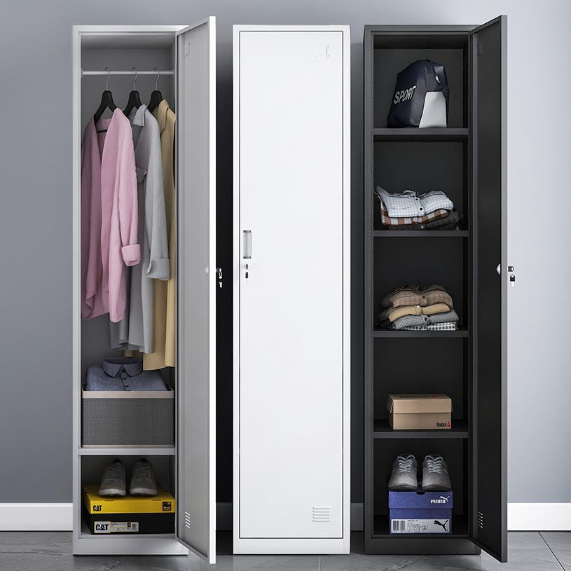 Contemporary Steel Wardrobe Armoire Hinged Wardrobe Cabinet for Bedroom