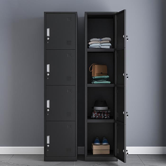 Contemporary Steel Wardrobe Armoire Hinged Wardrobe Cabinet for Bedroom