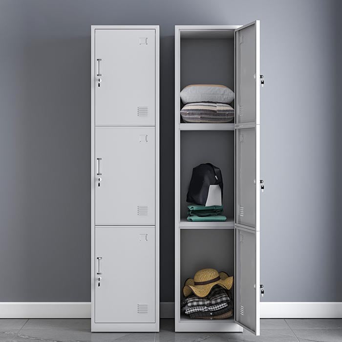 Contemporary Steel Wardrobe Armoire Hinged Wardrobe Cabinet for Bedroom