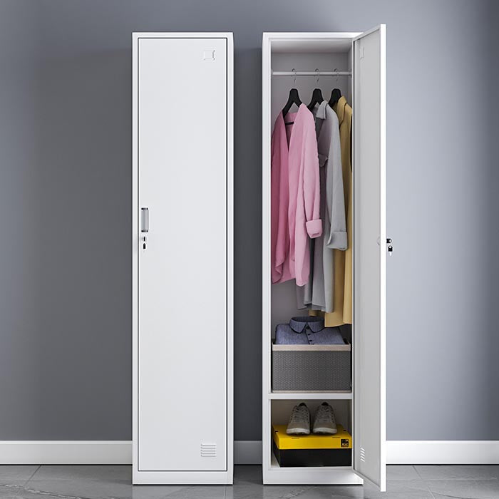 Contemporary Steel Wardrobe Armoire Hinged Wardrobe Cabinet for Bedroom