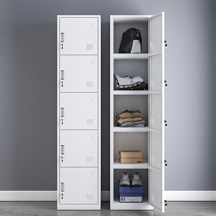 Contemporary Steel Wardrobe Armoire Hinged Wardrobe Cabinet for Bedroom