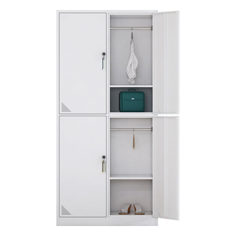 Contemporary Style Home Wardrobe Steel Wardrobe Closet with Doors