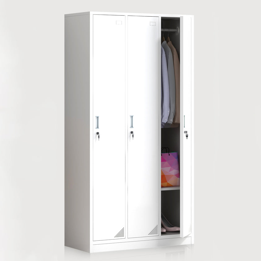 Contemporary Style Home Wardrobe Steel Wardrobe Closet with Doors