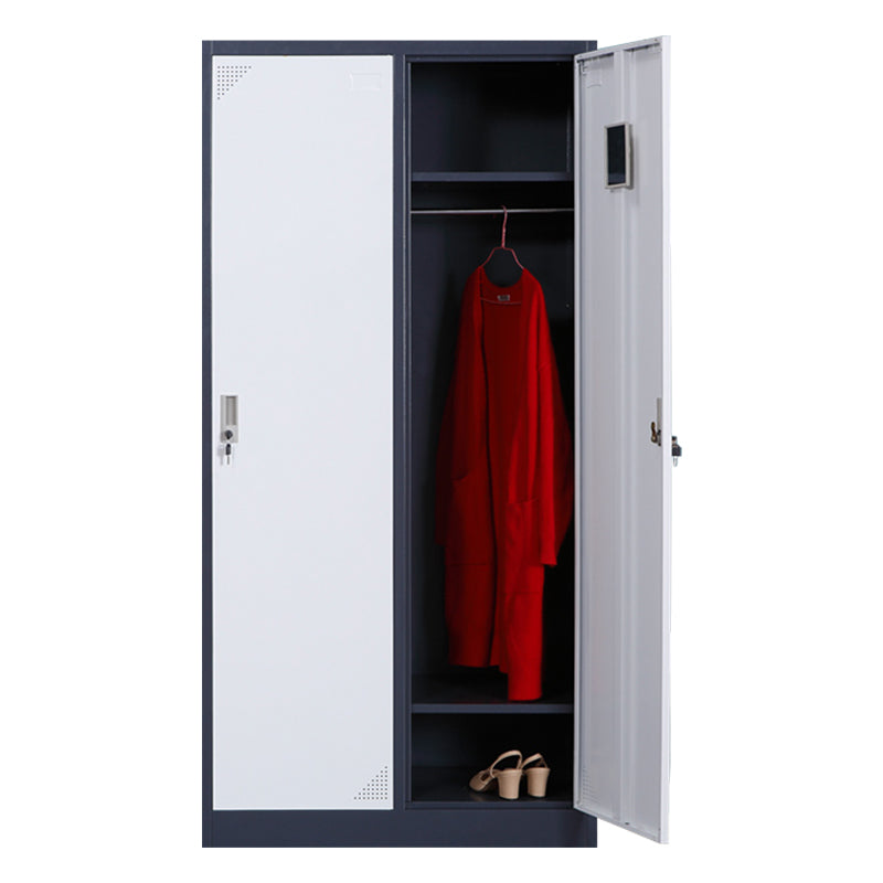 Contemporary Style Home Wardrobe Steel Wardrobe Closet with Doors