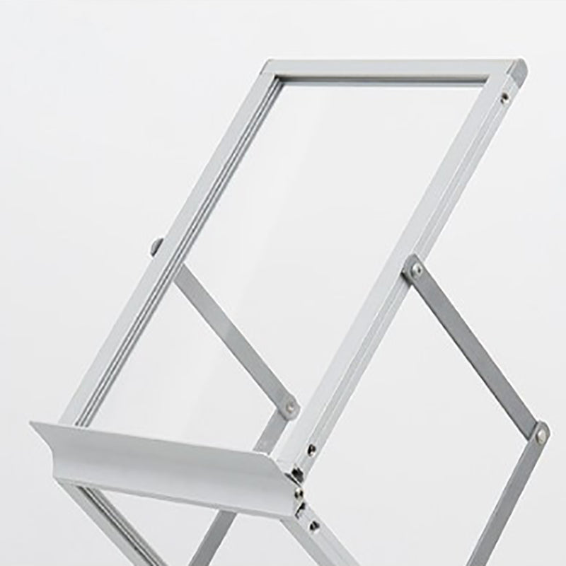 Closed Back Book Shelf Silver and White Bookcase with Shelves