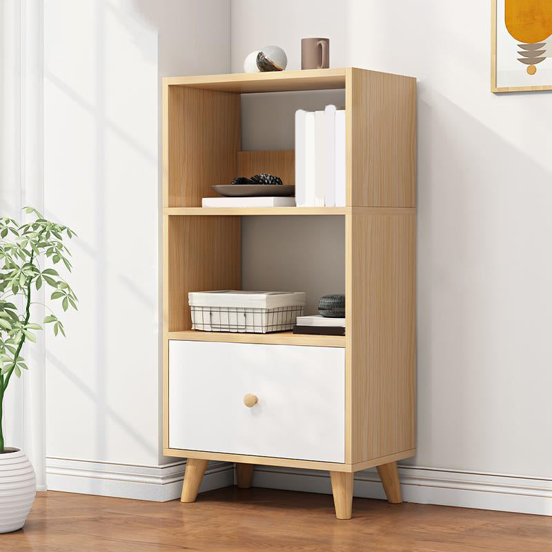 Contemporary Standard Book Shelf Engineered Wood Open Bookcase