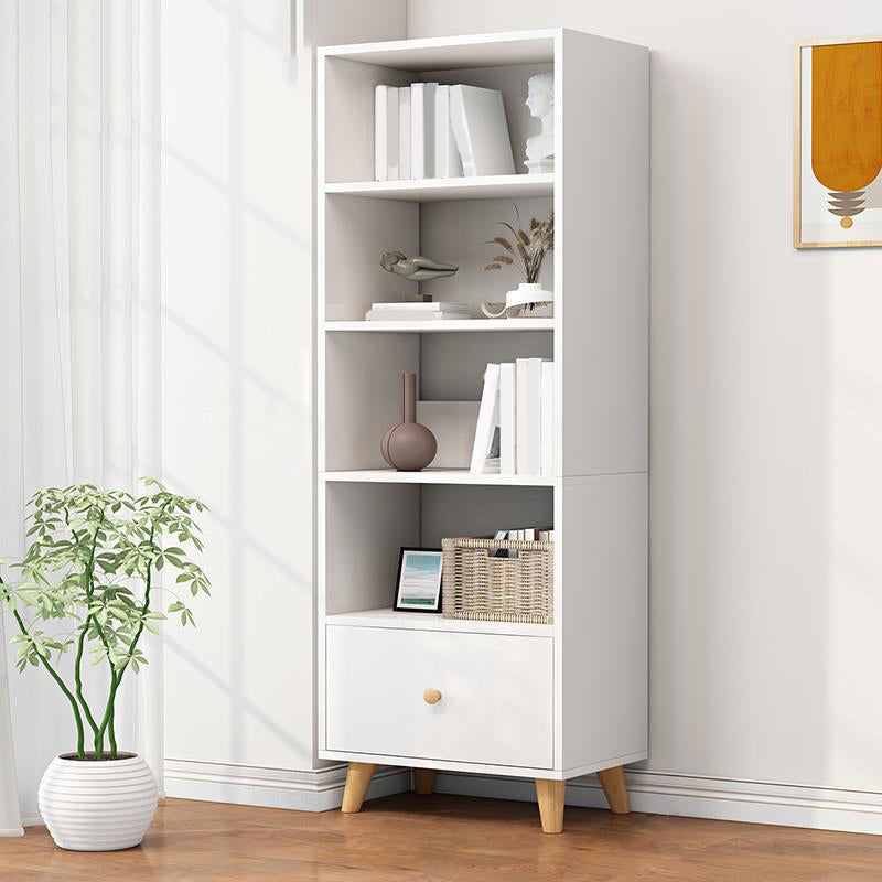 Contemporary Standard Book Shelf Engineered Wood Open Bookcase