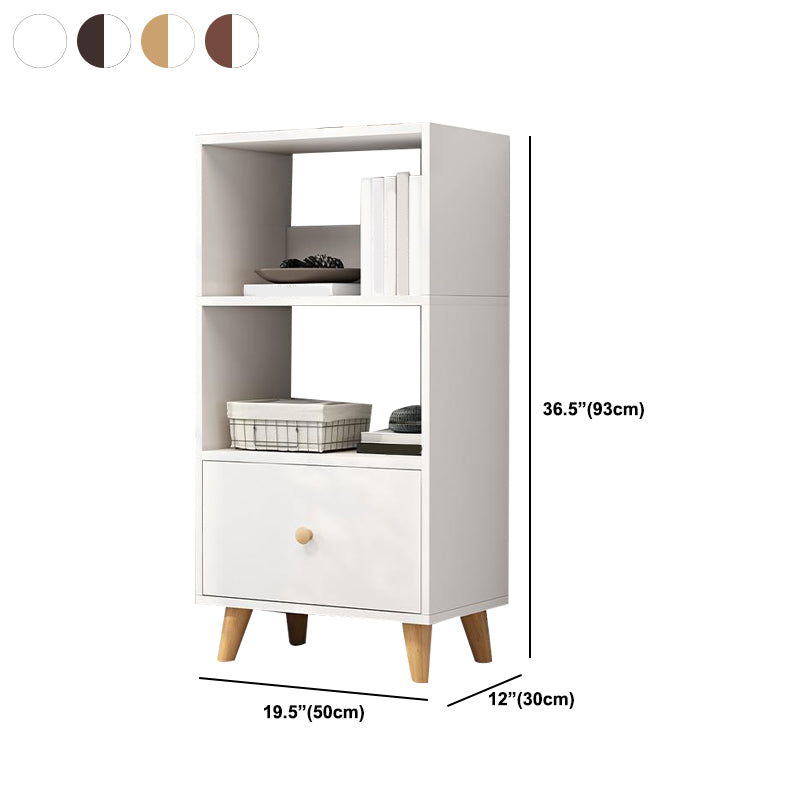 Contemporary Standard Book Shelf Engineered Wood Open Bookcase