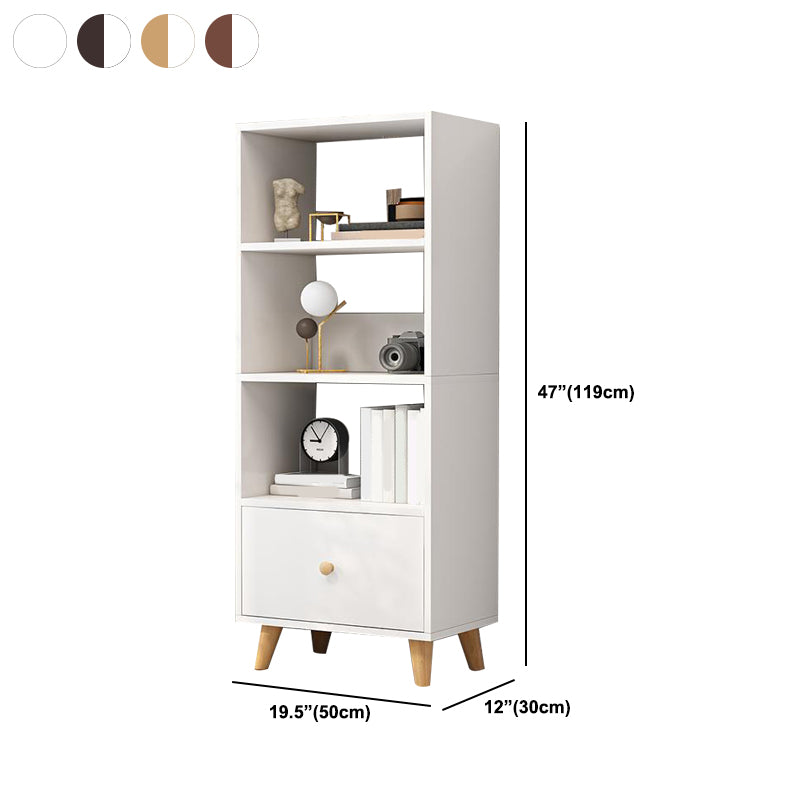 Contemporary Standard Book Shelf Engineered Wood Open Bookcase