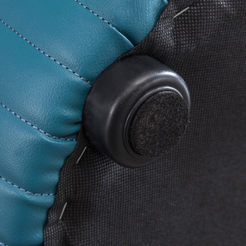 Contemporary Pouf Ottoman Genuine Leather Upholstered Solid Color Cylinder Shape Ottoman