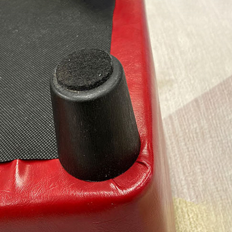 Contemporary Pouf Rectangle Plain Faux Leather Tufted Water Resistant Pouf Ottoman