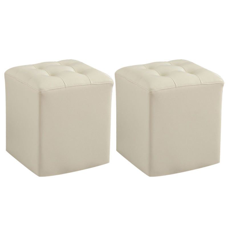 Wine Red Modern Pouf Water Resistant Round Pouf for Drawing Room