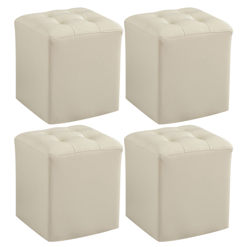 Wine Red Modern Pouf Water Resistant Round Pouf for Drawing Room