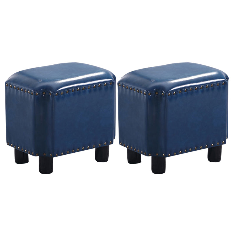 Dark Brown Modern Standard Leather Stain Resistant Rectangle Indoor Standard