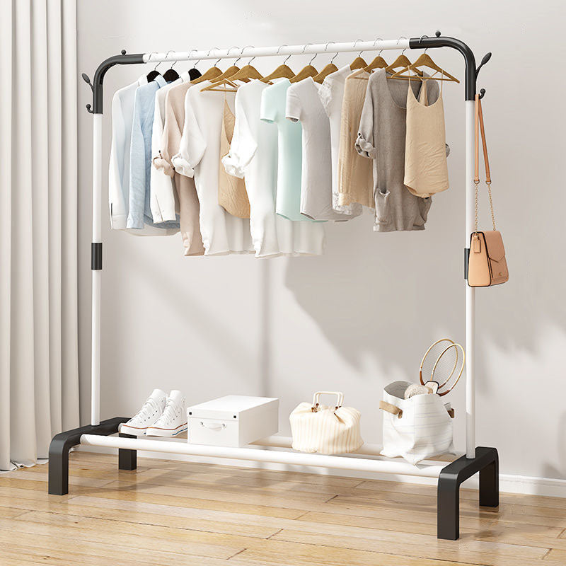 Modern Style Metallic Coat Rack Free Standing Hooks Design Coat Rack With Shelves