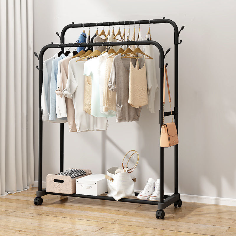 Modern Style Metallic Coat Rack Free Standing Hooks Design Coat Rack With Shelves