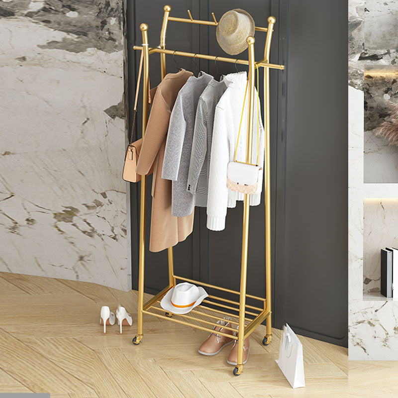 Luxurious Solid Color Hall Tree Free Standing Coat Rack with Storage Shelving