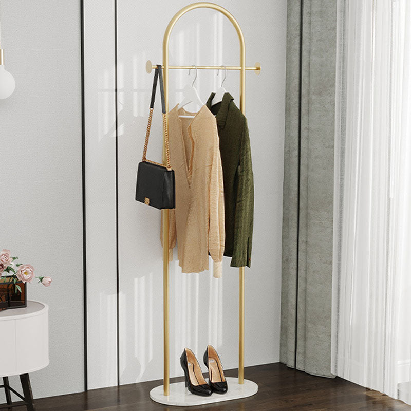 Glam Metallic Coat Hanger U-Shape Free Standing Coat Rack for Bedroom