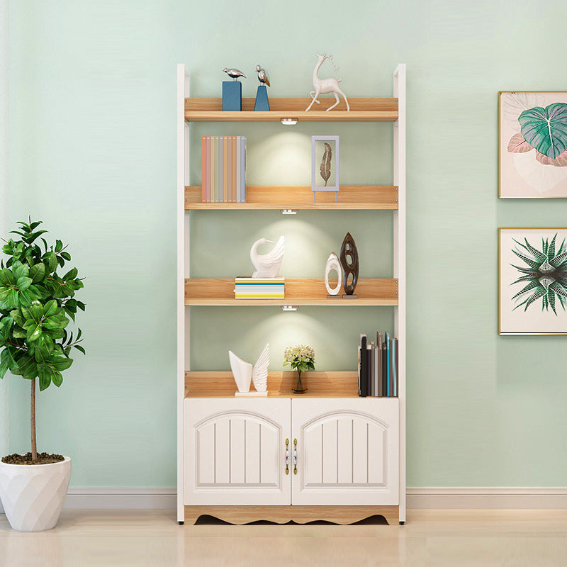 Modern Engineered Wood Bookshelf Etagere Open Shelf Vertical Bookcase