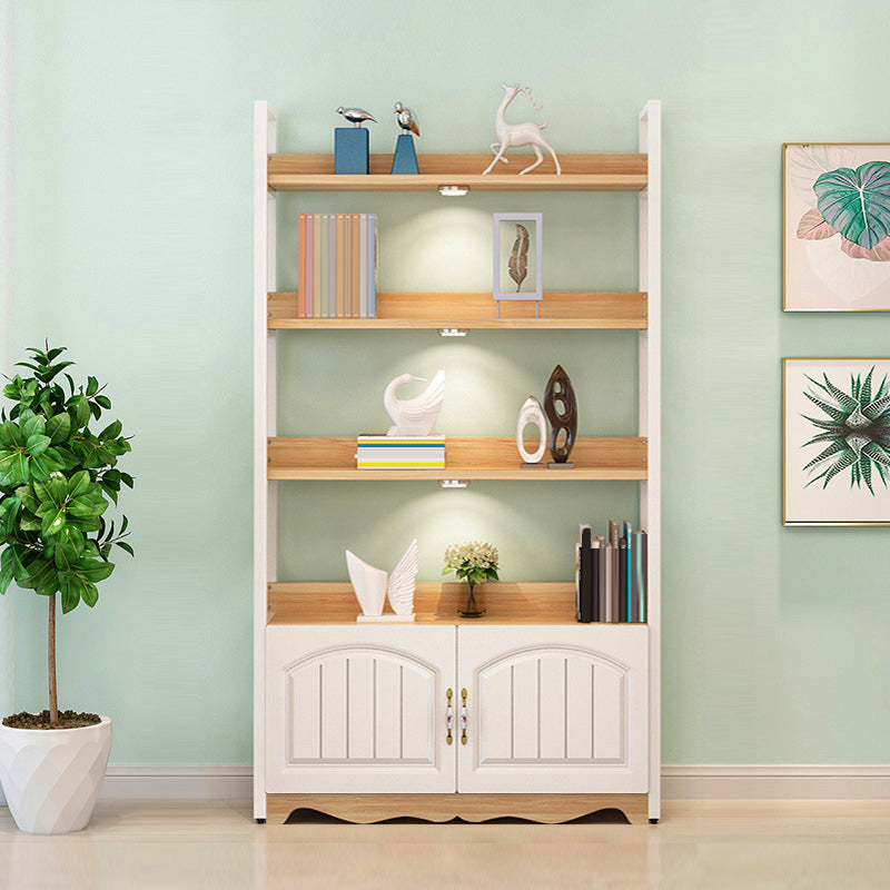 Modern Engineered Wood Bookshelf Etagere Open Shelf Vertical Bookcase