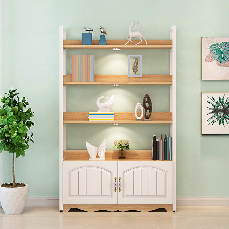 Modern Engineered Wood Bookshelf Etagere Open Shelf Vertical Bookcase