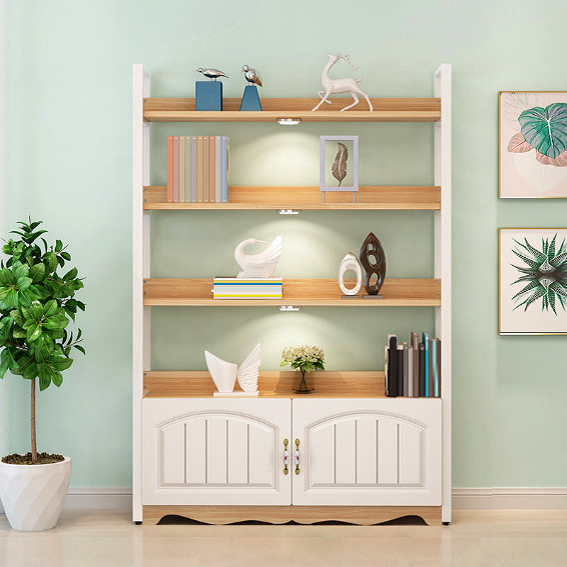 Modern Engineered Wood Bookshelf Etagere Open Shelf Vertical Bookcase