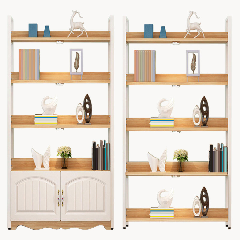 Modern Engineered Wood Bookshelf Etagere Open Shelf Vertical Bookcase