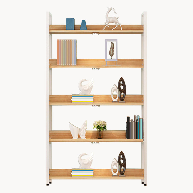 Modern Engineered Wood Bookshelf Etagere Open Shelf Vertical Bookcase