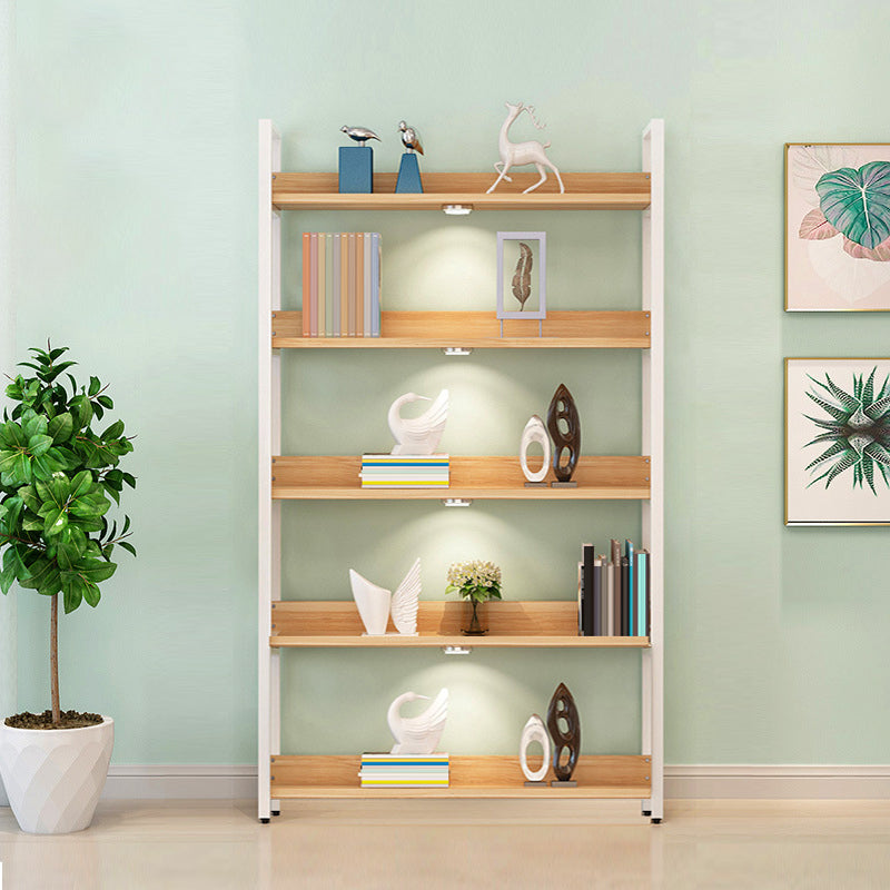 Modern Engineered Wood Bookshelf Etagere Open Shelf Vertical Bookcase